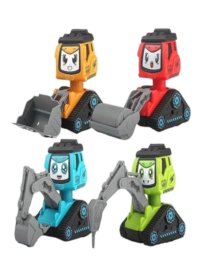 Jack Royal Press n Go Children Toys Construction Vehicles Pack of 2 | Constriction Toys for 3 Year Old Boy | Miniature Excavator for Kids - Image 1